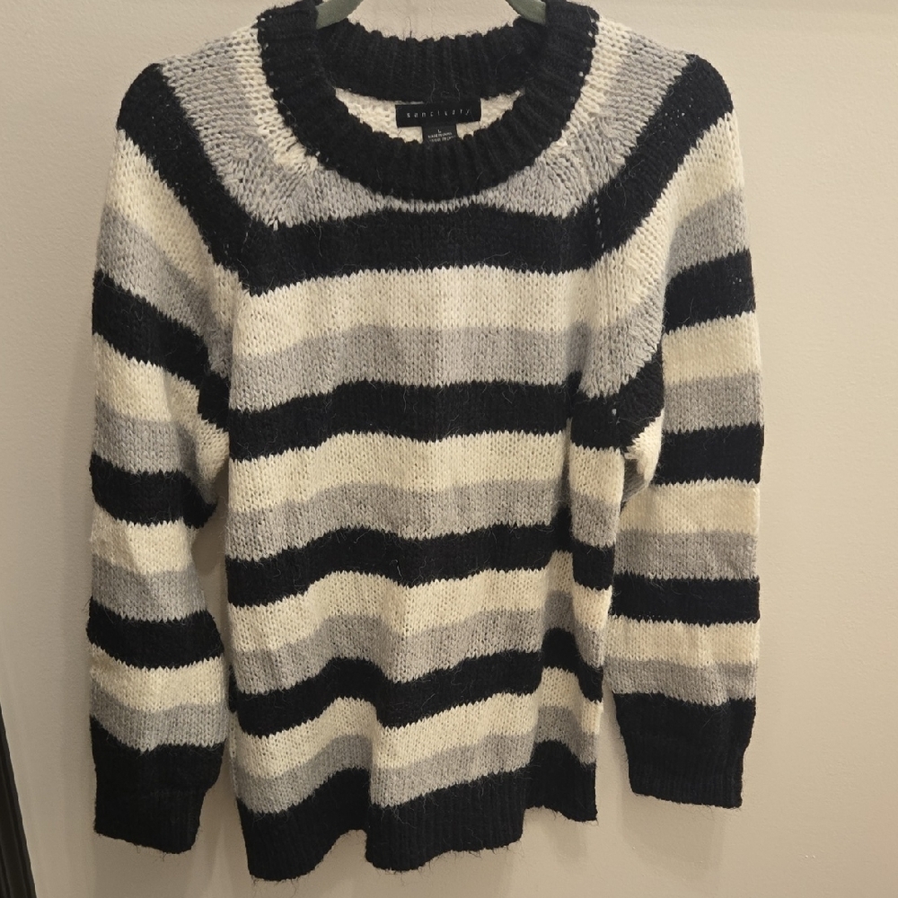 Sanctuary Black and Cream Knit Sweater